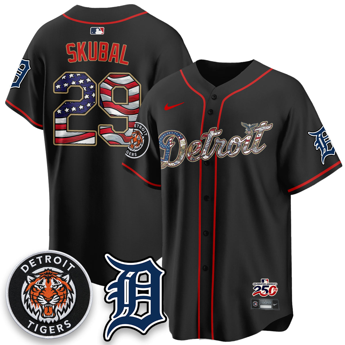 DET 2026 Independence Day USA Vapor Limited Jersey - Stitched-NQD