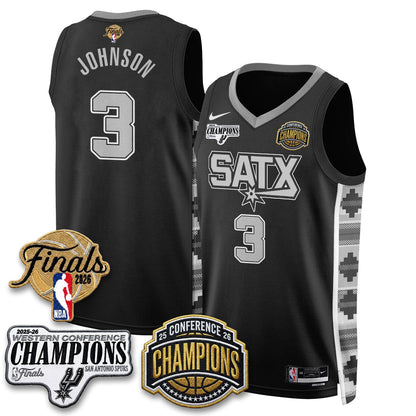 SAS 2026 NBA Western Conference Champions Vapor Jersey - Stitched-NQD