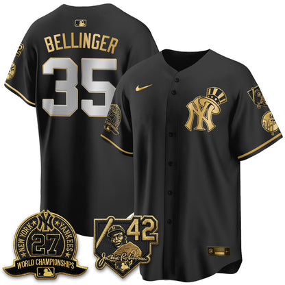 NYY 2026 Jackie Robinson Day Vapor Limited Gold Edition Jersey - All Stitched - V2-NQD