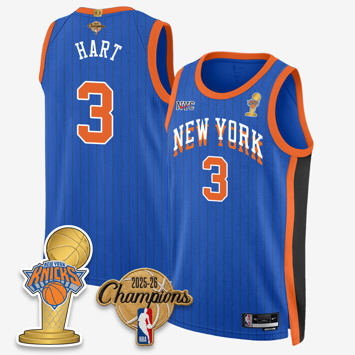 NYK 2026 Basketball Champions Vapor Jersey - Stitched-NQD