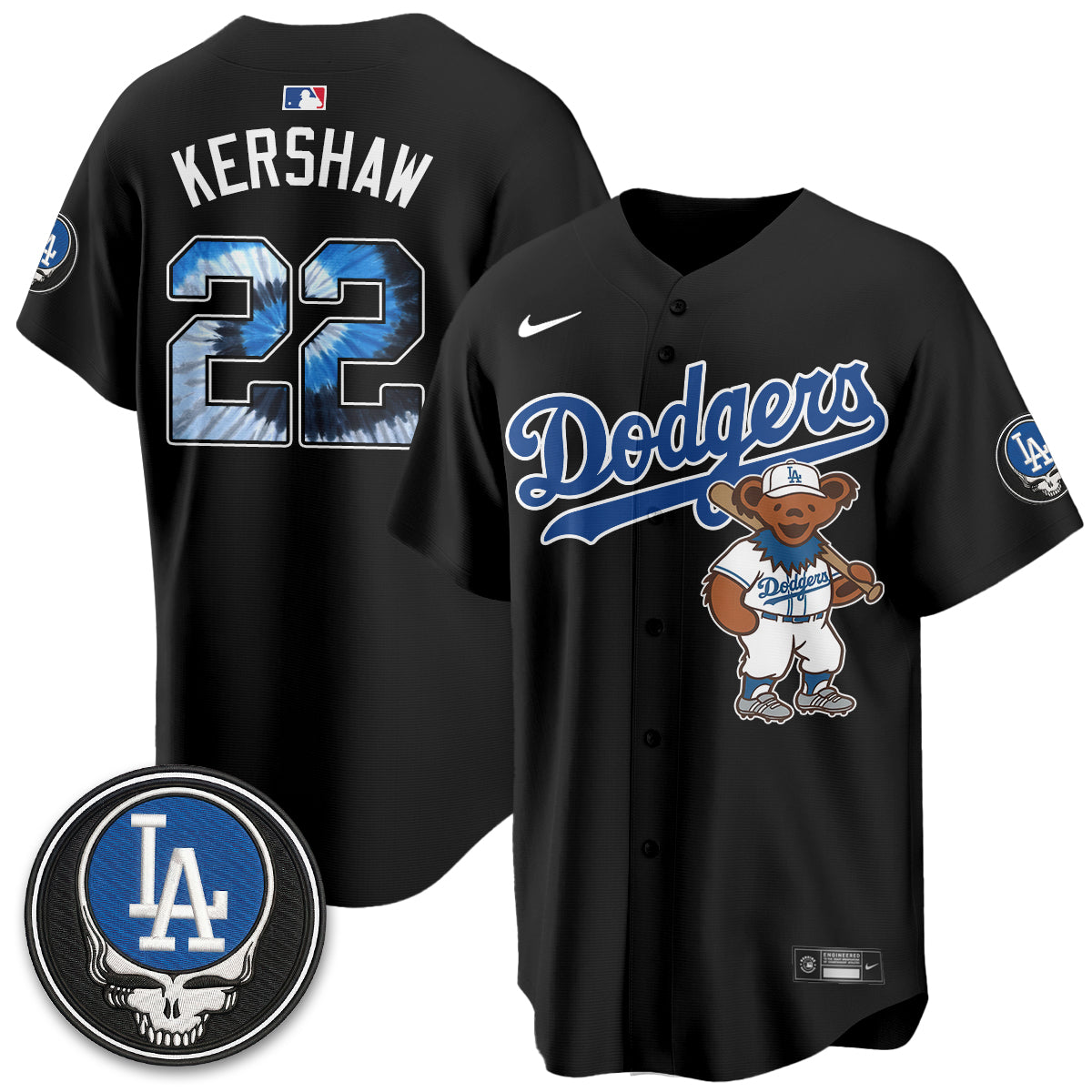 Los Angeles Dodgers x Grateful Dead Edition Vapor Jersey - Stitched