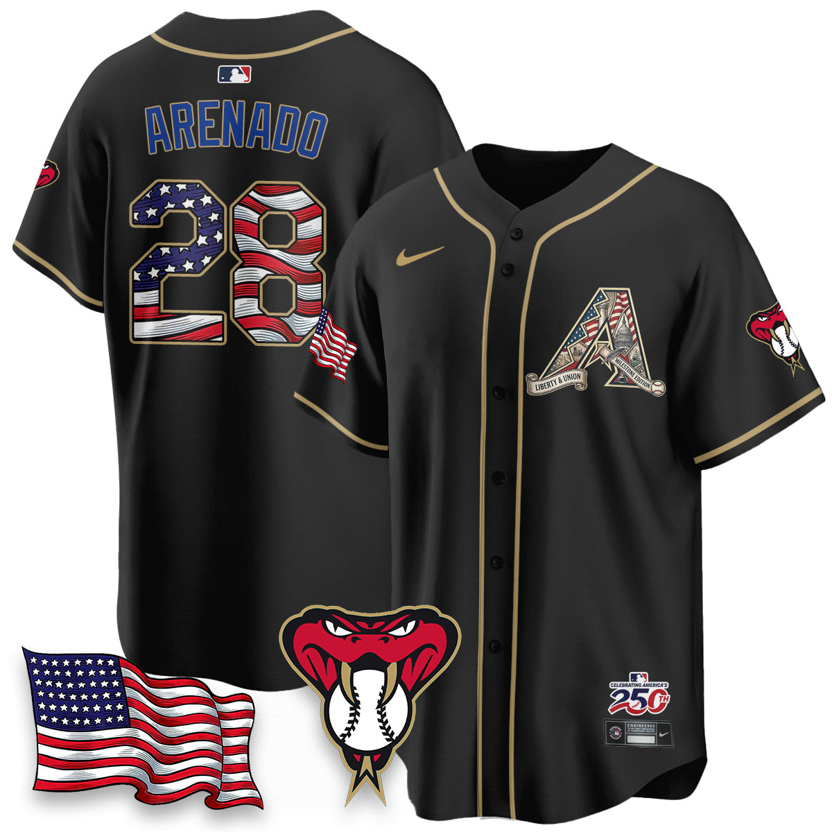 ARI 2026 Independence Day USA Vapor Limited Jersey - Stitched-NQD