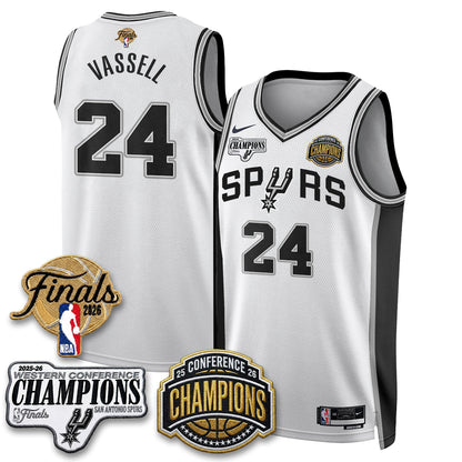 SAS 2026 NBA Western Conference Champions Vapor Jersey - Stitched-NQD