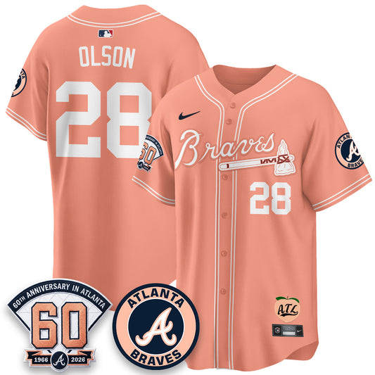 ATL 60th Anniversary Peach Edition Vapor Premier Limited Jersey - Stitched-DMQ-NQD