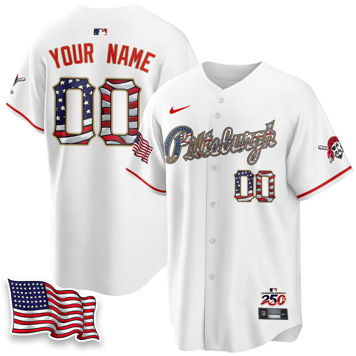 PIT 2026 Independence Day USA Vapor Limited Custom Jersey - Stitched-NQD