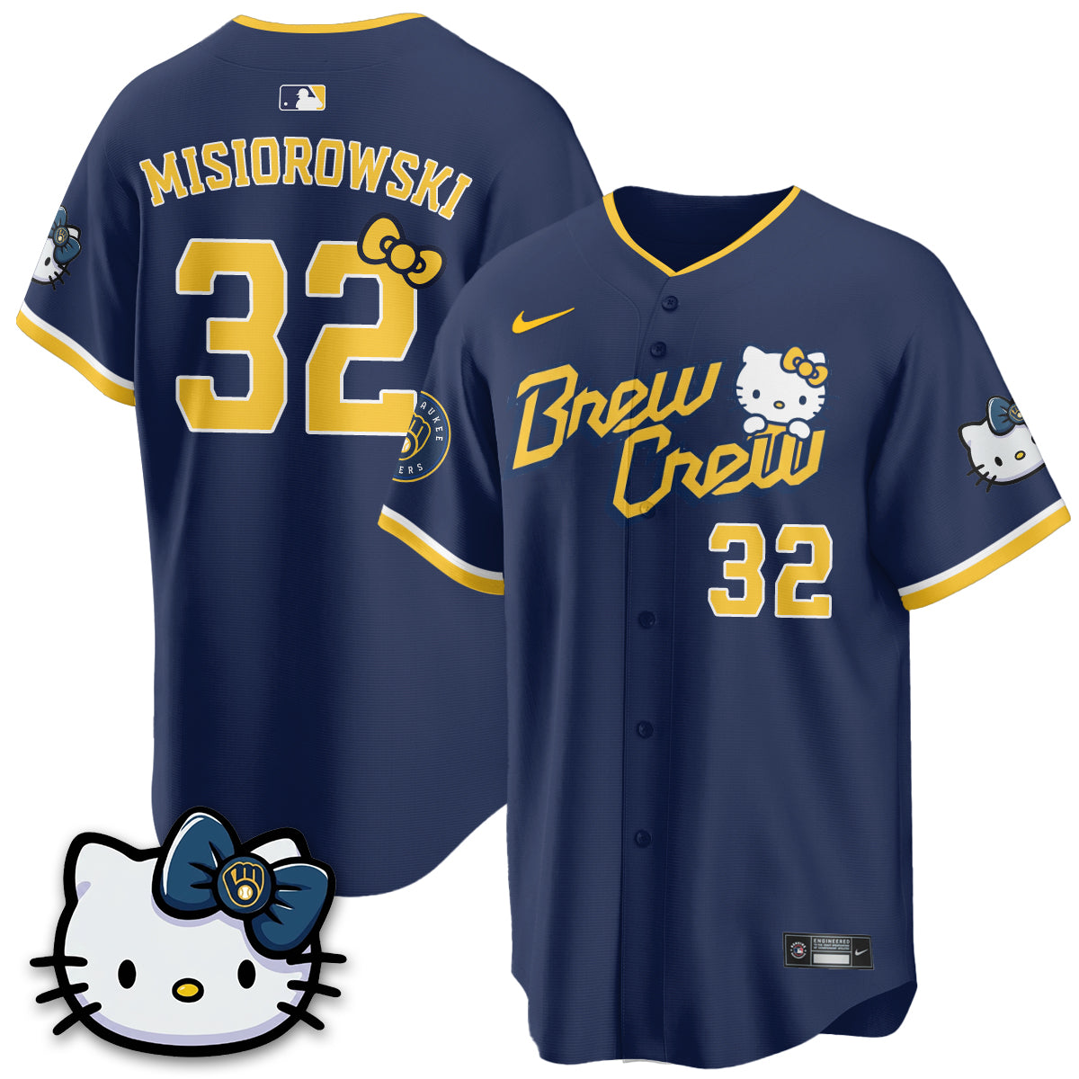 Milwaukee Brewers x Meow KT Vapor Jersey - Stitched N1