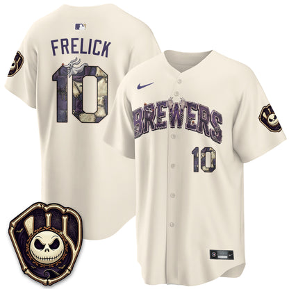 Milwaukee Brewers Nightmare Edition Vapor Jersey - Printed-NQD