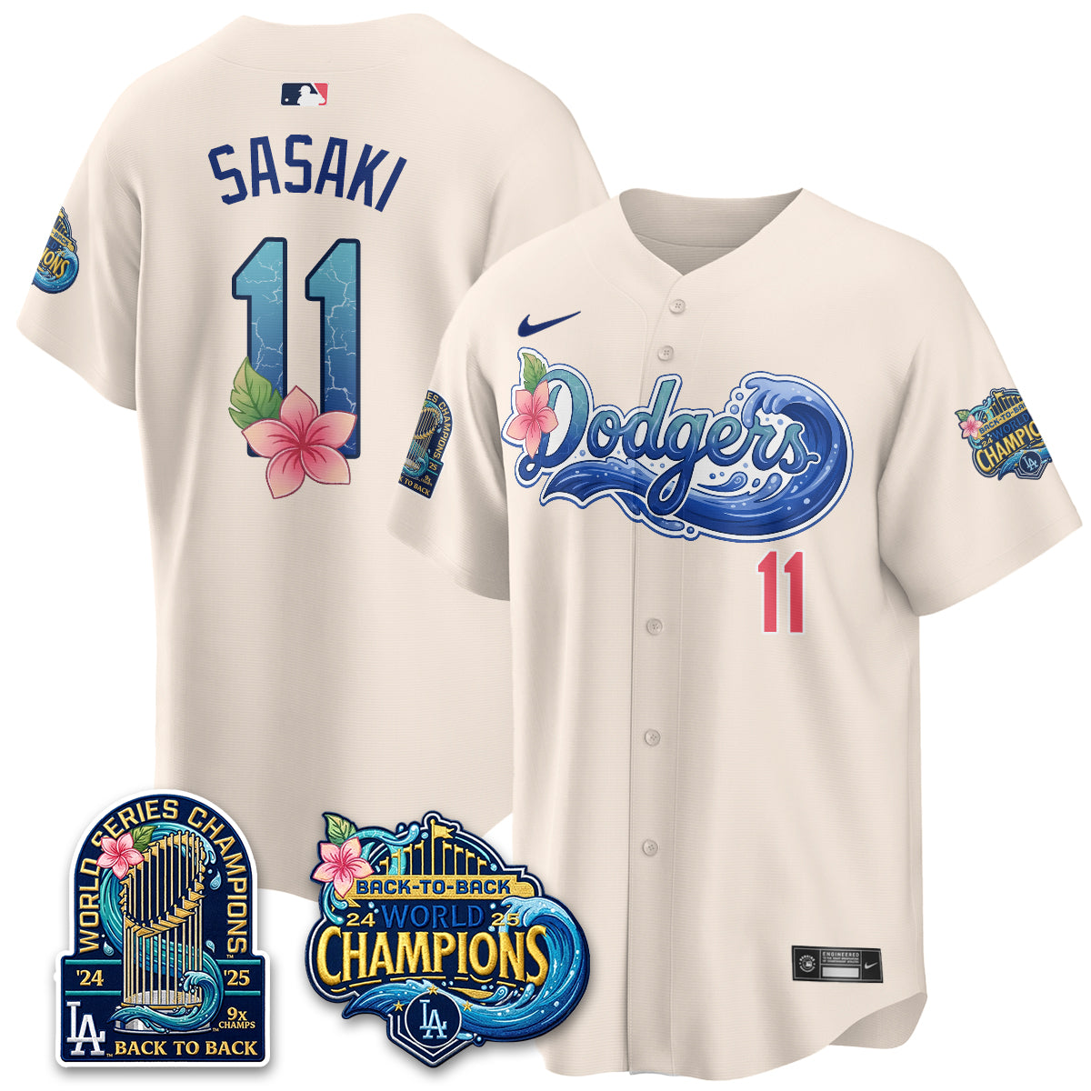 LAD Blue Aloha Paradise Jersey Vapor Limited Jersey - All Stitched