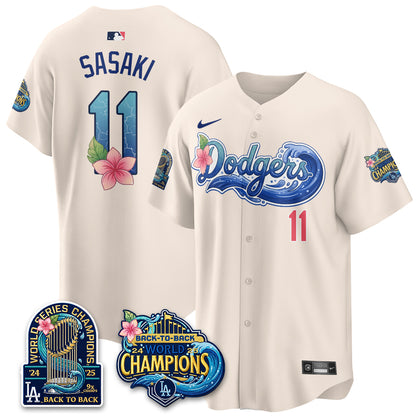 LAD Blue Aloha Paradise Jersey Vapor Limited Jersey - All Stitched