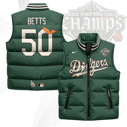 Los Angeles Dodgers Halloween 2026 Unisex Puffer Vest - Printed-NQD