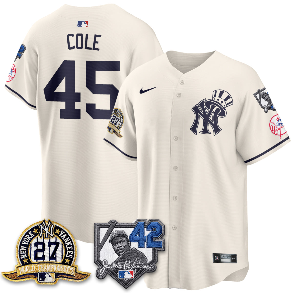 NYY 2026 Jackie Robinson Day Vapor Limited Gold Edition Jersey - All Stitched - V2-NQD