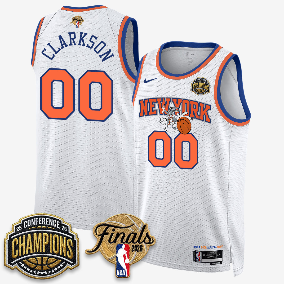 NYK 2026 NBA Eastern Conference Champions x Looney Tunes Vapor Jersey V2- Stitched-NQD