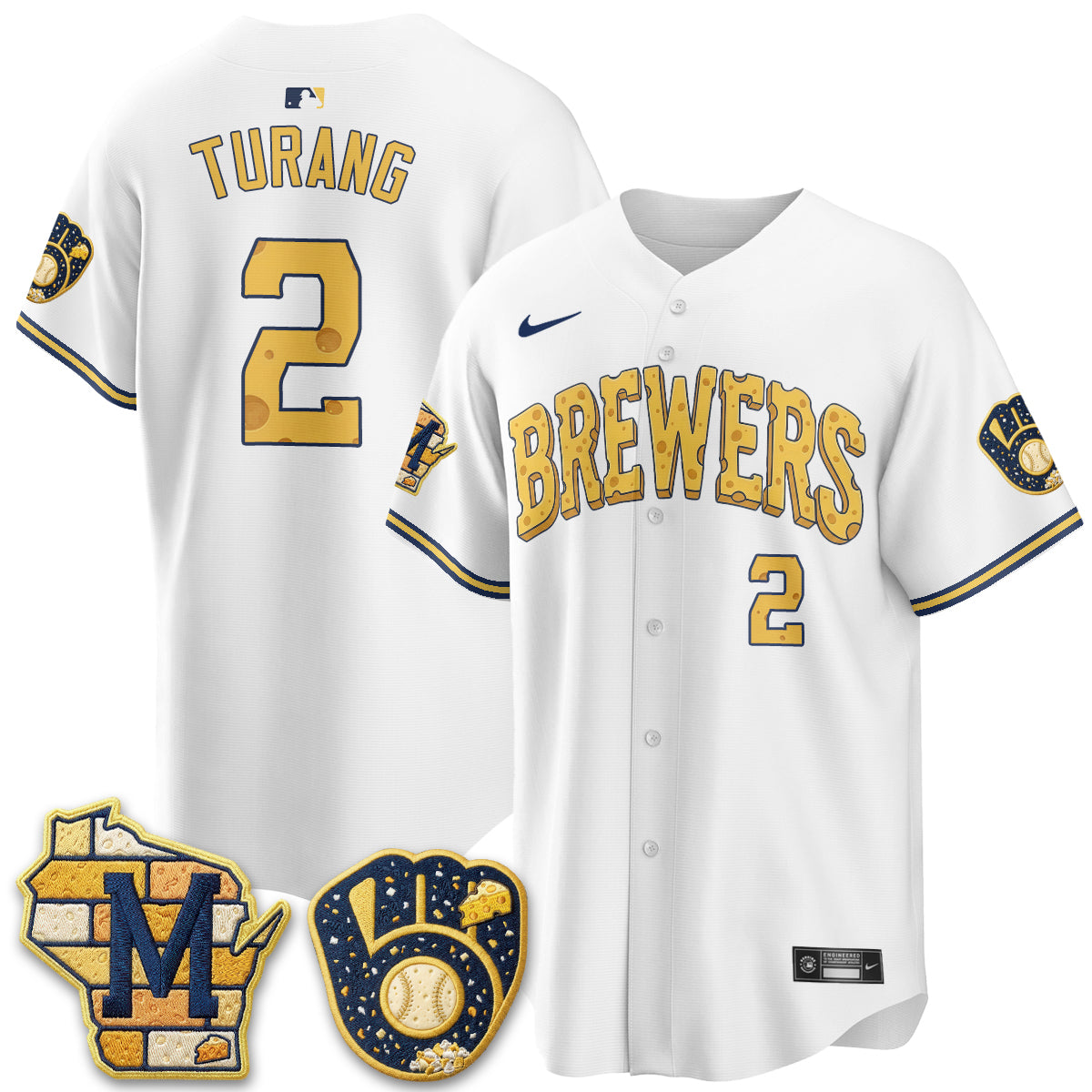 Milwaukee Brewers Cheesehead Edition Vapor Limited Jersey - Stitched