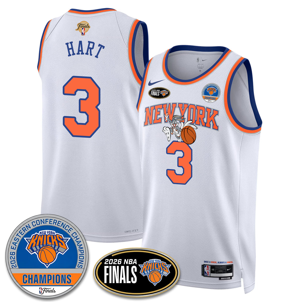 NYK 2026 NBA Eastern Conference Champions x Bunny Vapor Jersey - Stitched-NQD