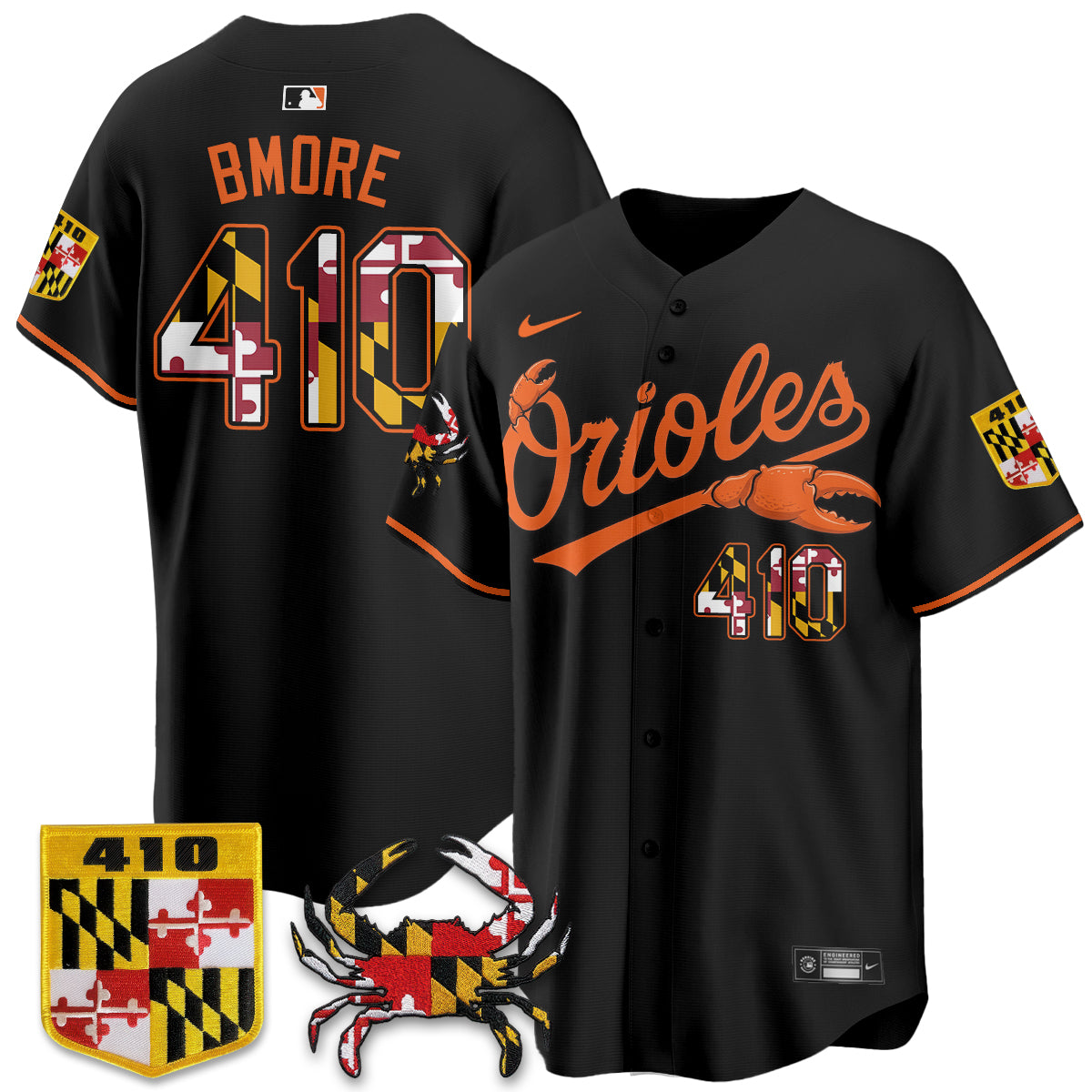 Baltimore Orioles Crab x Maryland Vapor Limited Jersey - Stitched-NQD