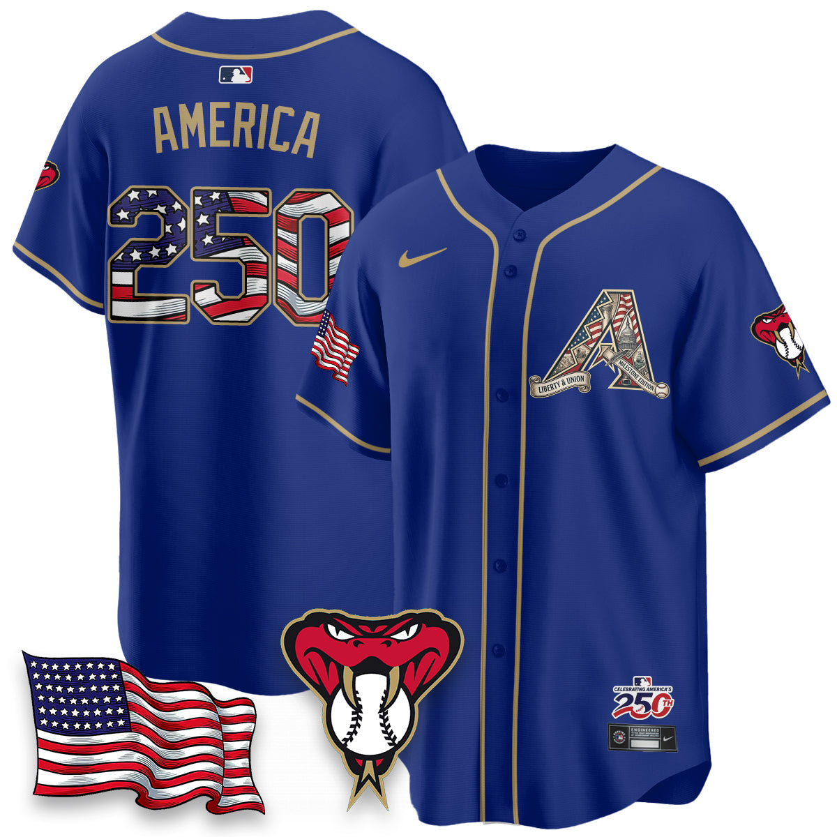 ARI 2026 Independence Day USA Vapor Limited Jersey - Stitched-NQD