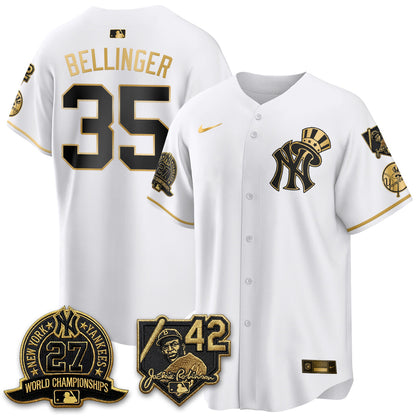 NYY 2026 Jackie Robinson Day Vapor Limited Gold Edition Jersey - All Stitched - V2-NQD