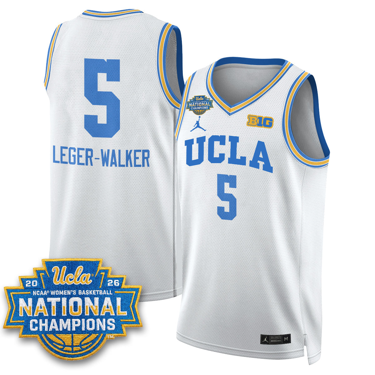 UCLA Women's Basketball National Champion 2026 Gear Limited Jersey -  Stitched-NQD