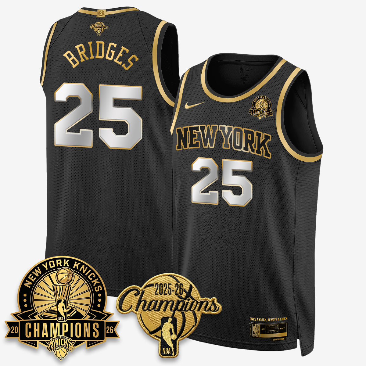 New York Knicks 2026 Basketball Champions Special Edition Vapor Jersey V2- Stitched