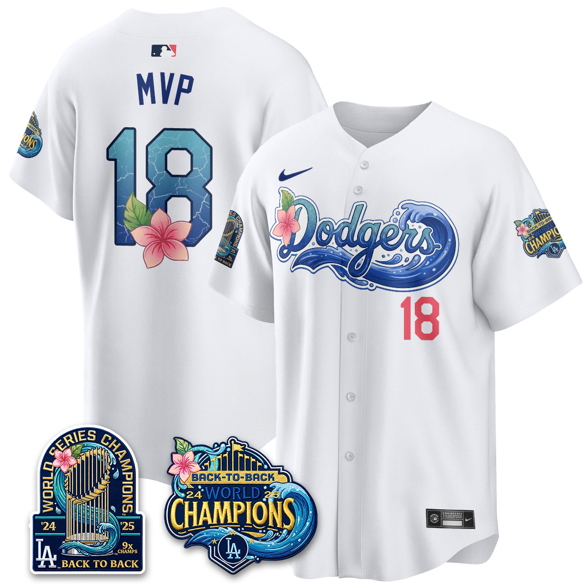 LAD Blue Aloha Paradise Jersey Vapor Limited Jersey - All Stitched