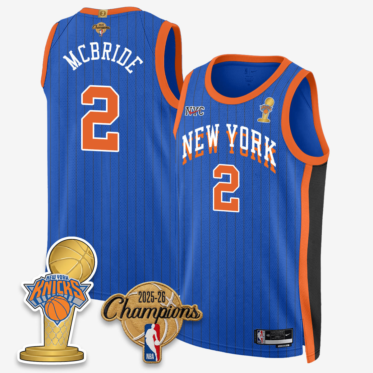 NYK 2026 Basketball Champions Vapor Jersey - Stitched-NQD