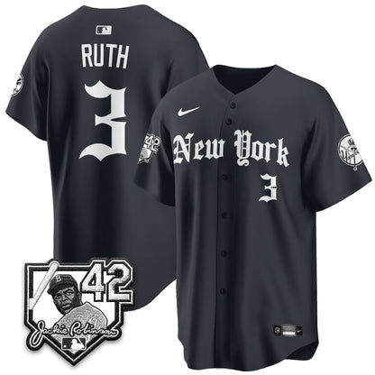 NYY 2026 Jackie Robinson Day Gothic Vapor Limited Jersey - Stitched-NQD