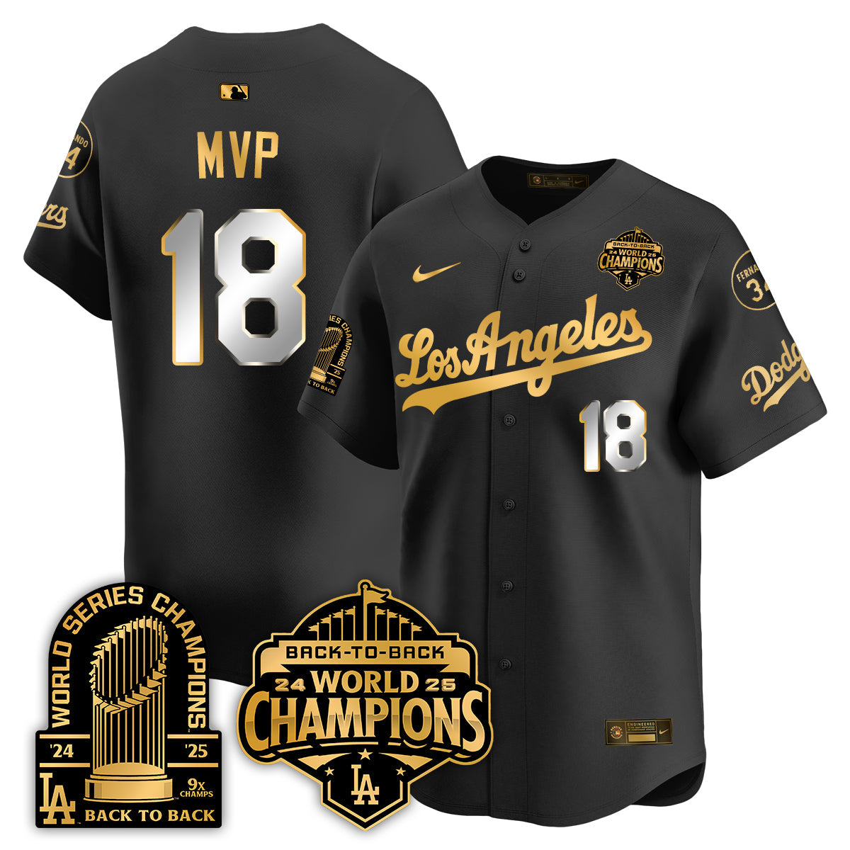 LAD Alternate  Vapor Limited Jersey - 9x Champs - All Stitched