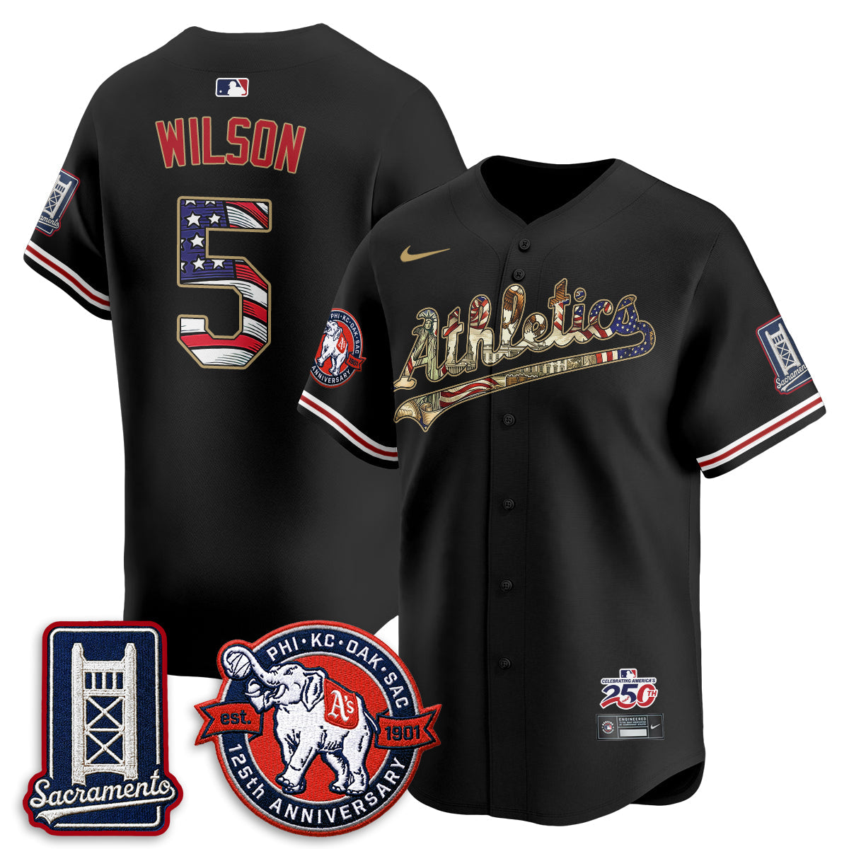 OAK  2026 Independence Day USA Vapor Jersey - Stitched-NQD