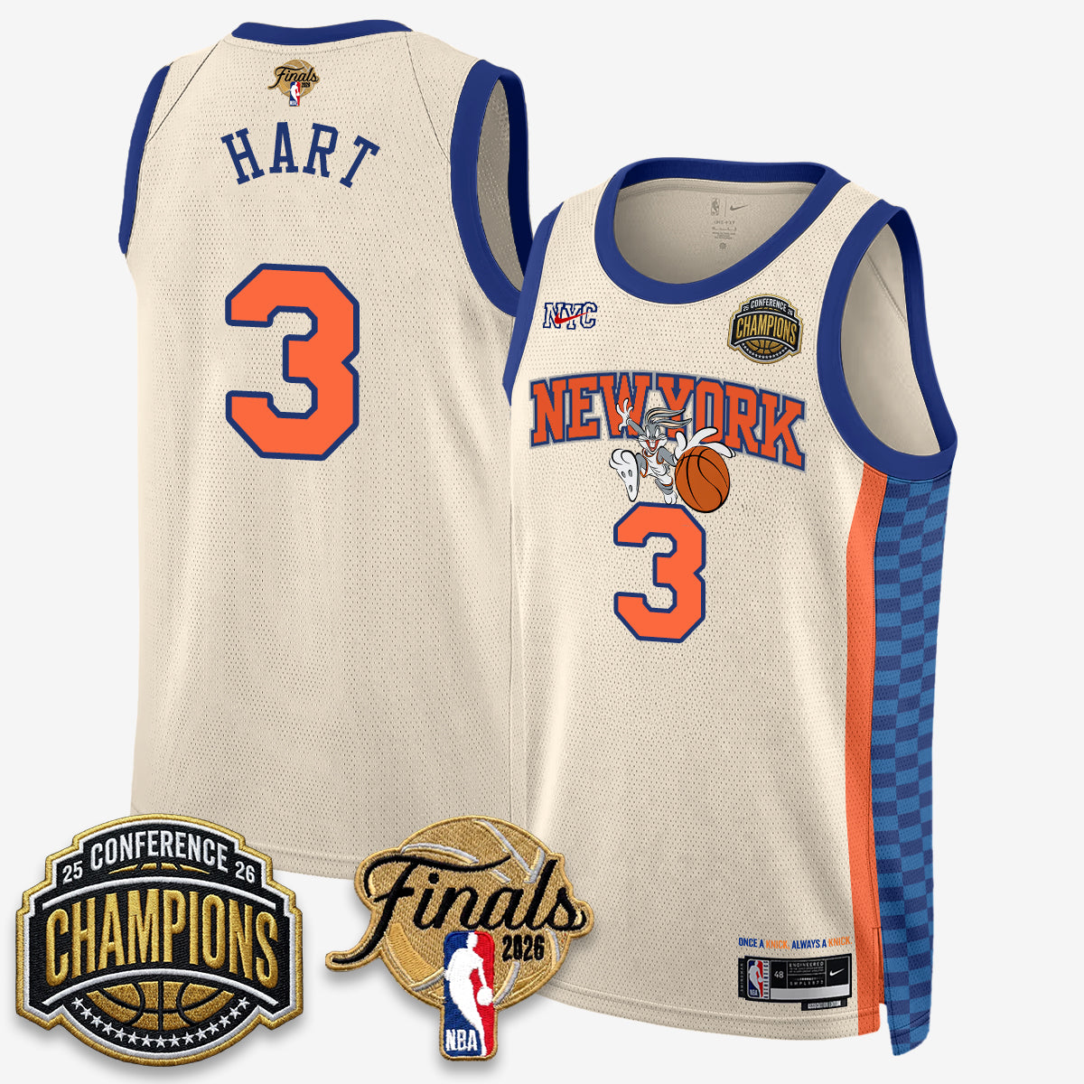 NYK 2026 NBA Eastern Conference Champions x Looney Tunes Vapor Jersey V2- Stitched-NQD