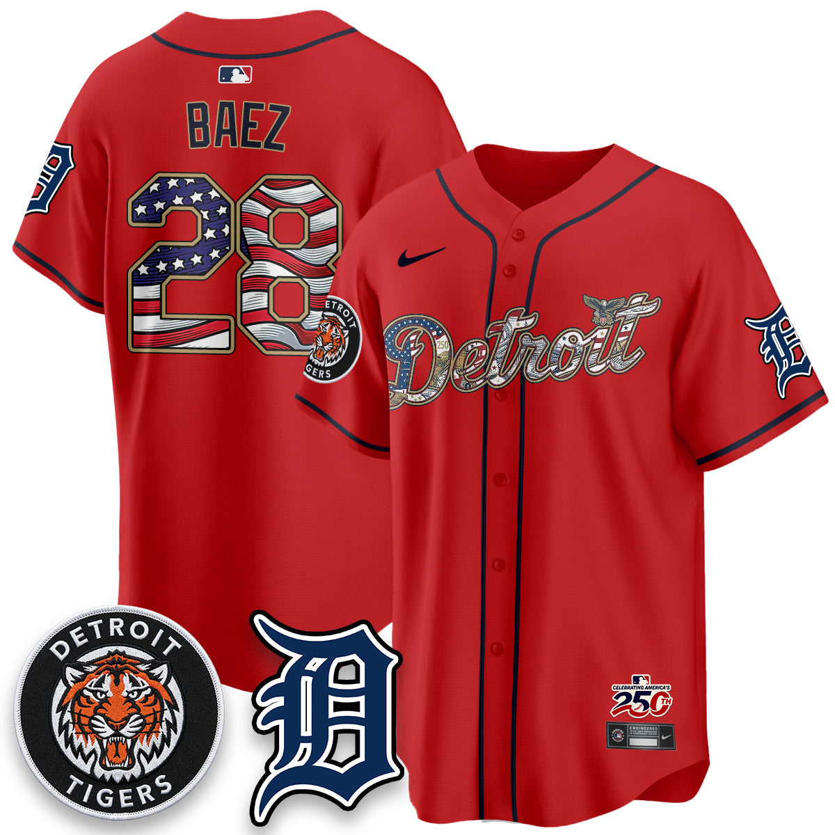 DET 2026 Independence Day USA Vapor Limited Jersey - Stitched-NQD