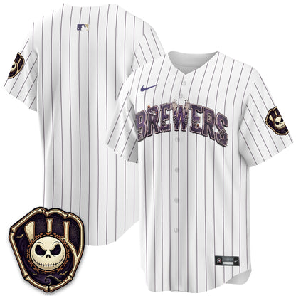 Milwaukee Brewers Nightmare Edition Vapor Jersey - Printed-NQD