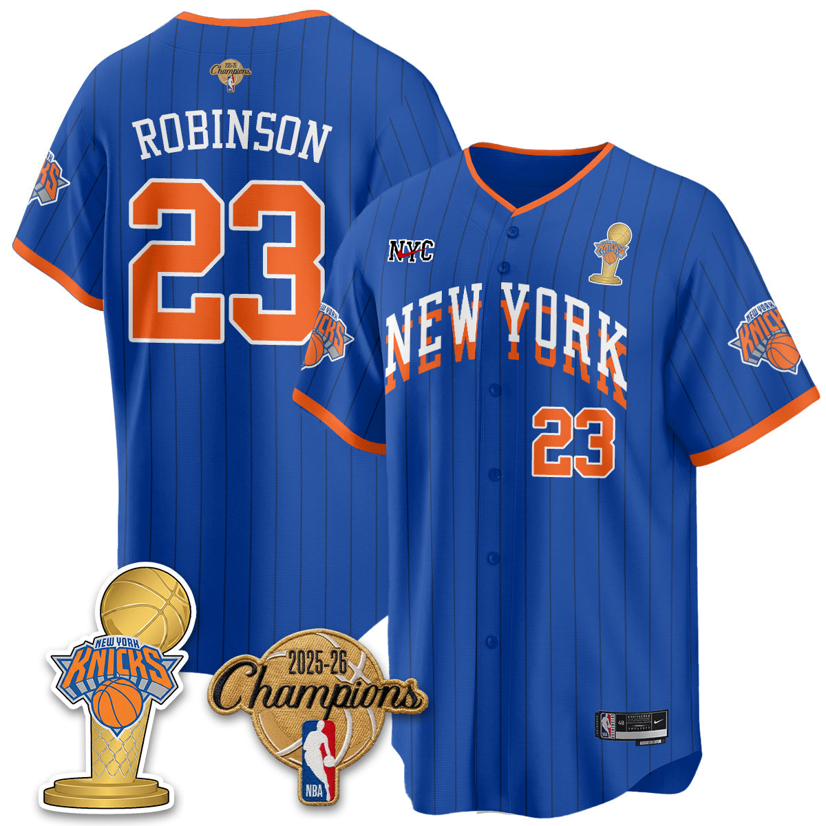 NYK 2026 NBA Champions Vapor Jersey - Stitched-NQD