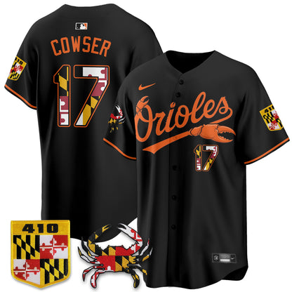Baltimore Orioles Crab x Maryland Vapor Limited Jersey - Stitched-NQD