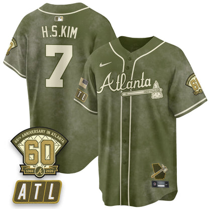 ATL New Era Olive 2026 Armed Forces Day Vapor Limited Jersey - Stitched-NQD