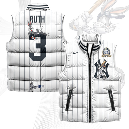 New York Yankees Edition Unisex Puffer Vest - Printed-NQD