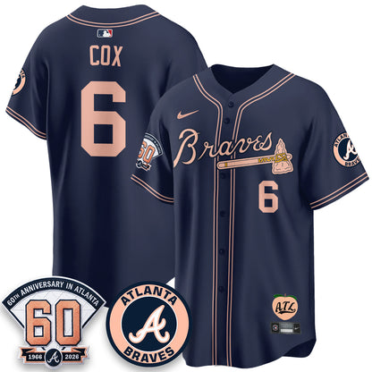 ATL 60th Anniversary Peach Edition Vapor Premier Limited Jersey - All Stitched-DMQ