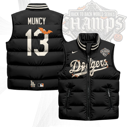 Los Angeles Dodgers Halloween 2026 Unisex Puffer Vest - Printed-NQD