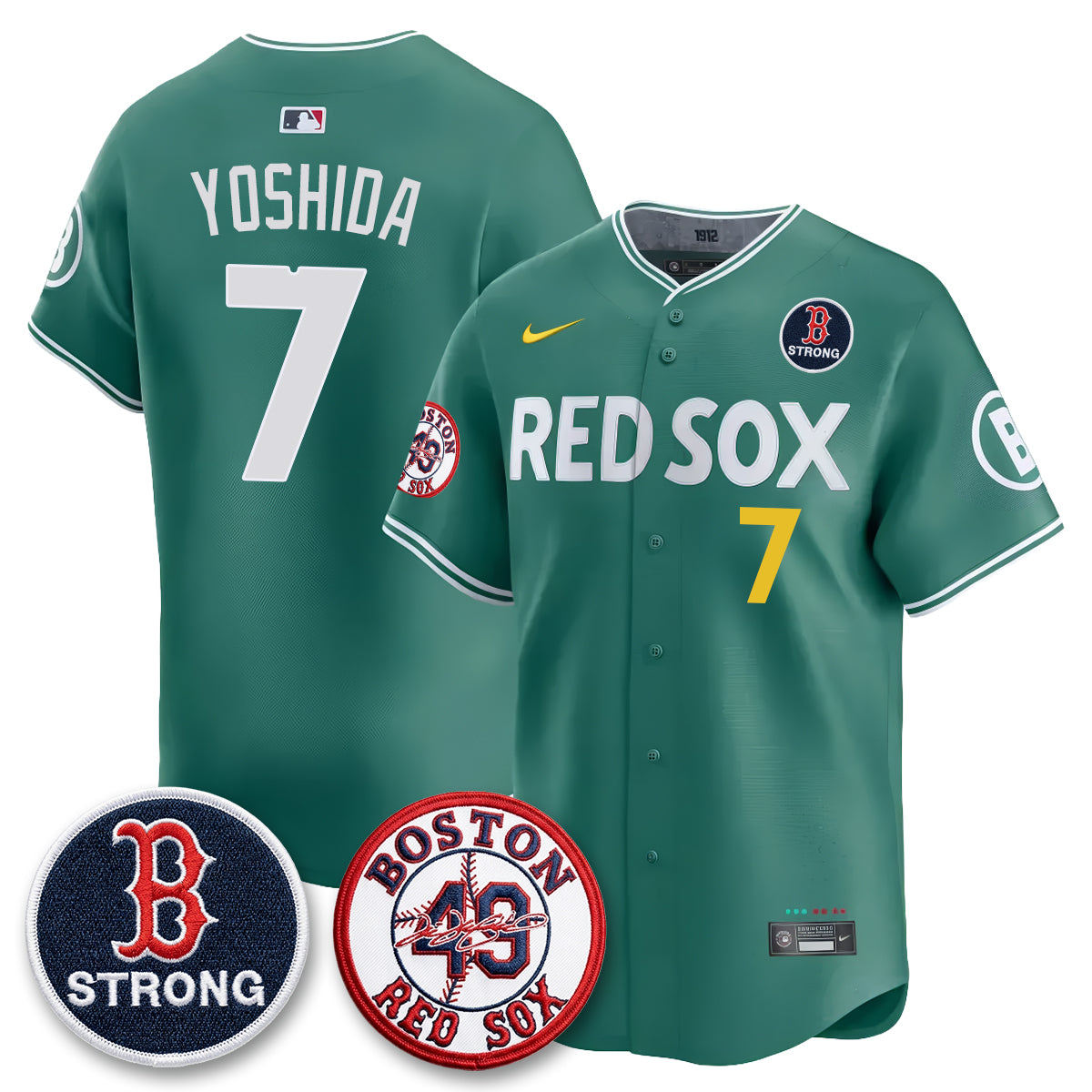 BOS Tim Wakefield Memorial Patch Vaper Premier Limited Jersey - All Stitched V2