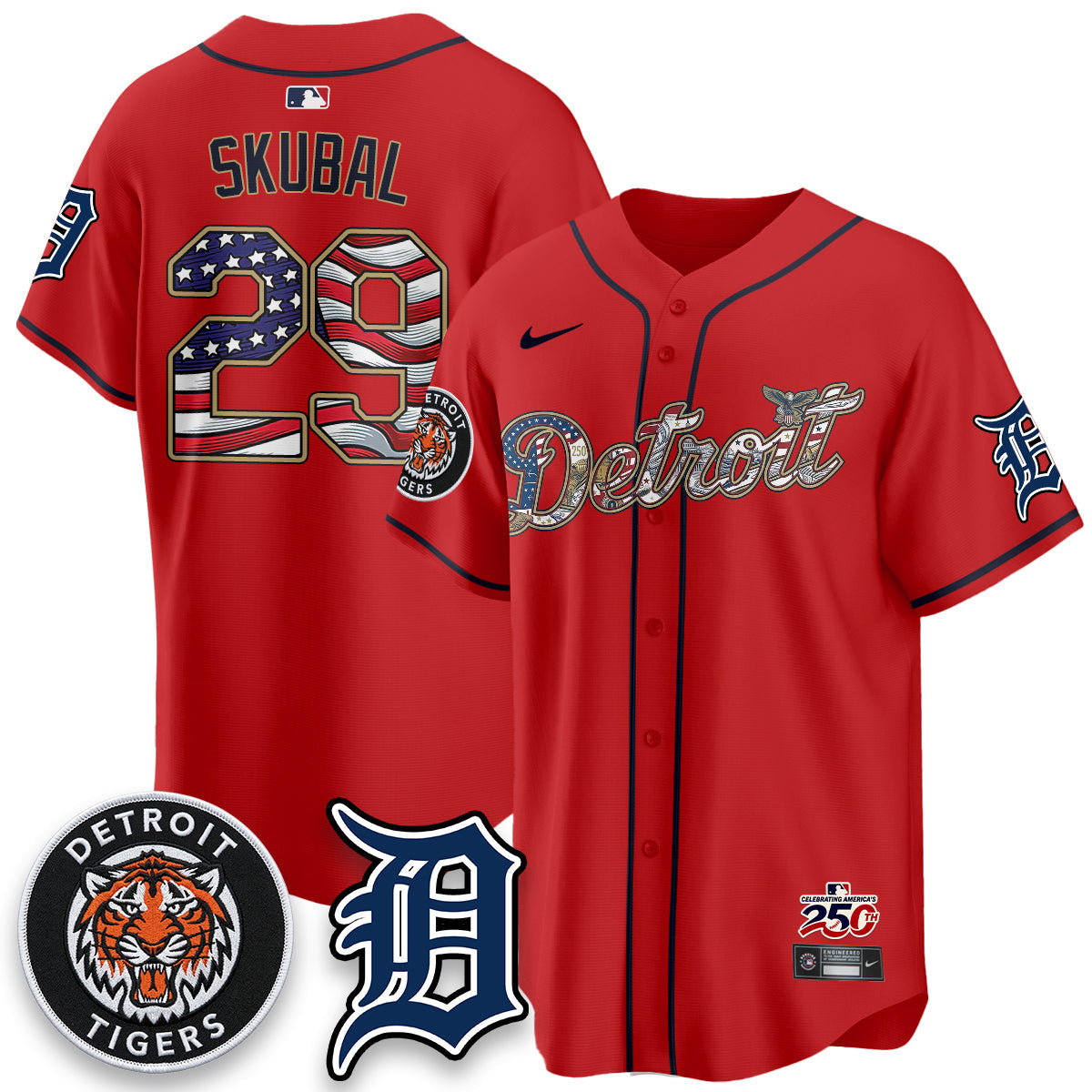 DET 2026 Independence Day USA Vapor Limited Jersey - Stitched-NQD