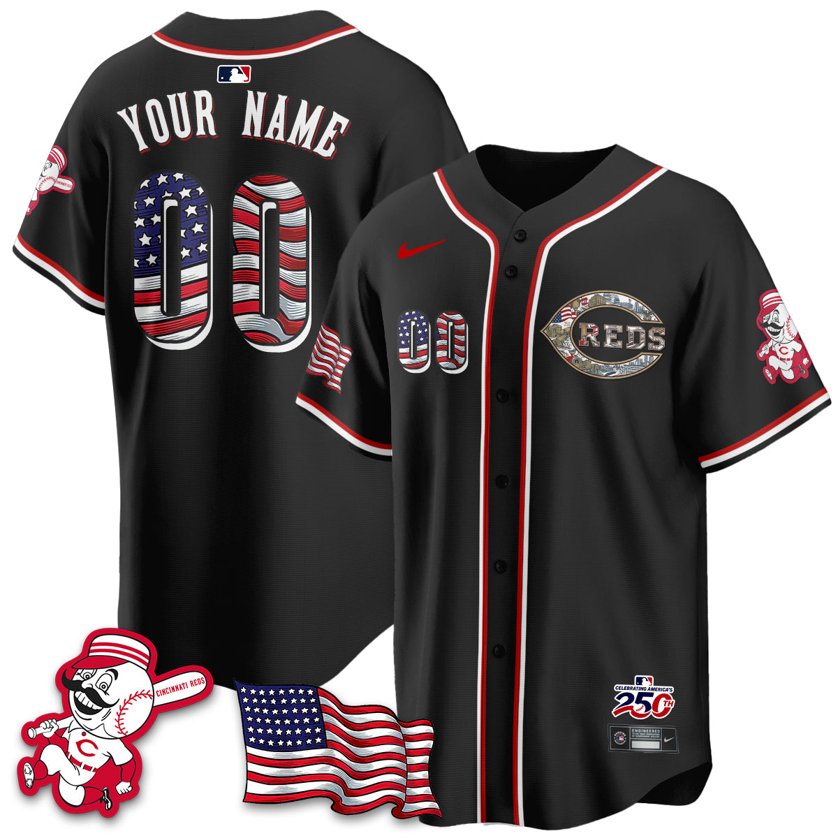 CIN 2026 Independence Day USA Vapor Limited Custom Jersey - Stitched-NQD