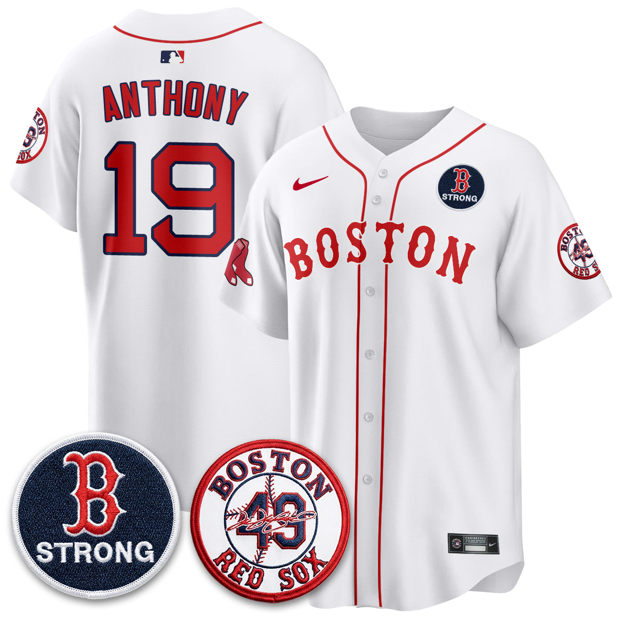 BOS Tim Wakefield Memorial Patch Vaper Premier Limited Jersey - All Stitched V2
