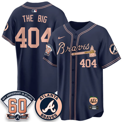 ATL 60th Anniversary Peach Edition Vapor Premier Limited Jersey - All Stitched-DMQ