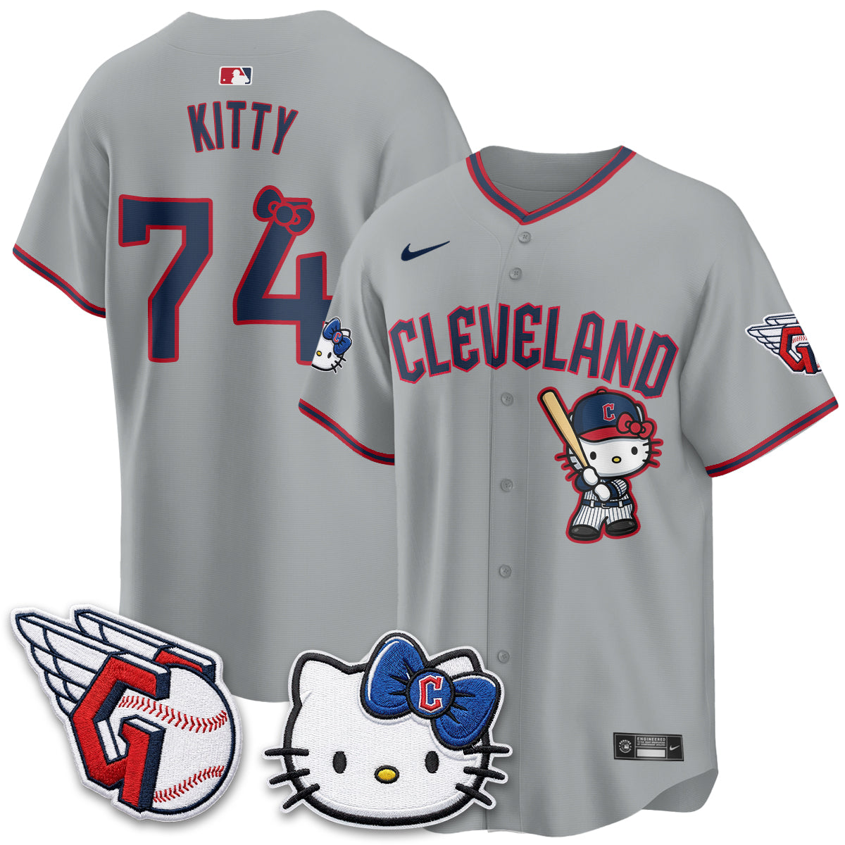 Cleveland Guardians x Meow KT Vapor Jersey - Stitched-NQD