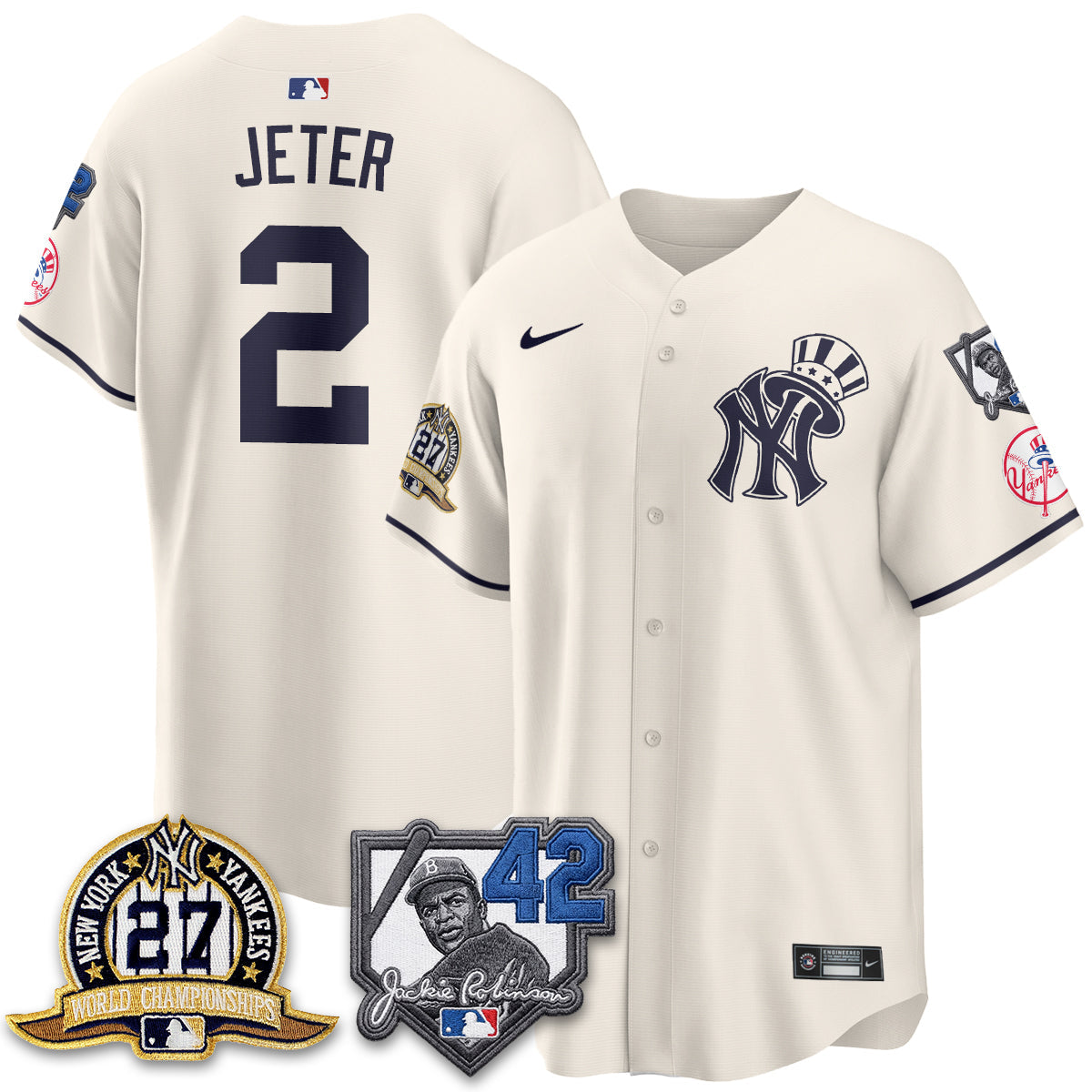 NYY 2026 Jackie Robinson Day Vapor Limited Gold Edition Jersey - All Stitched - V2-NQD