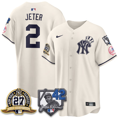NYY 2026 Jackie Robinson Day Vapor Limited Gold Edition Jersey - All Stitched - V2-NQD