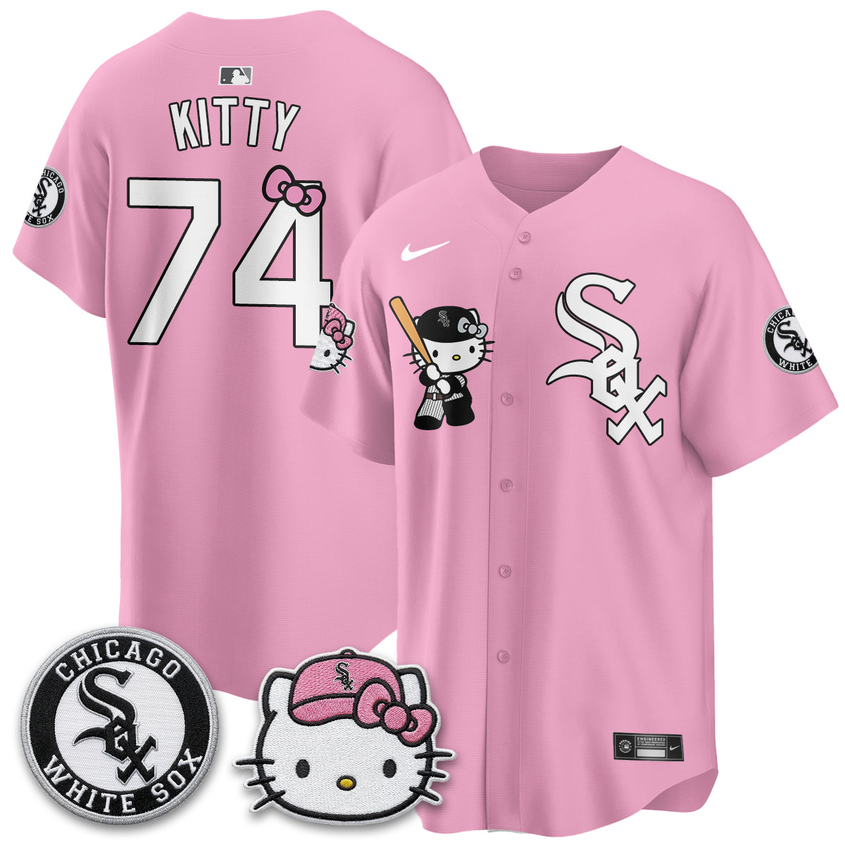 Chicago White Sox x Meow KT Vapor Jersey - Stitched-NQD