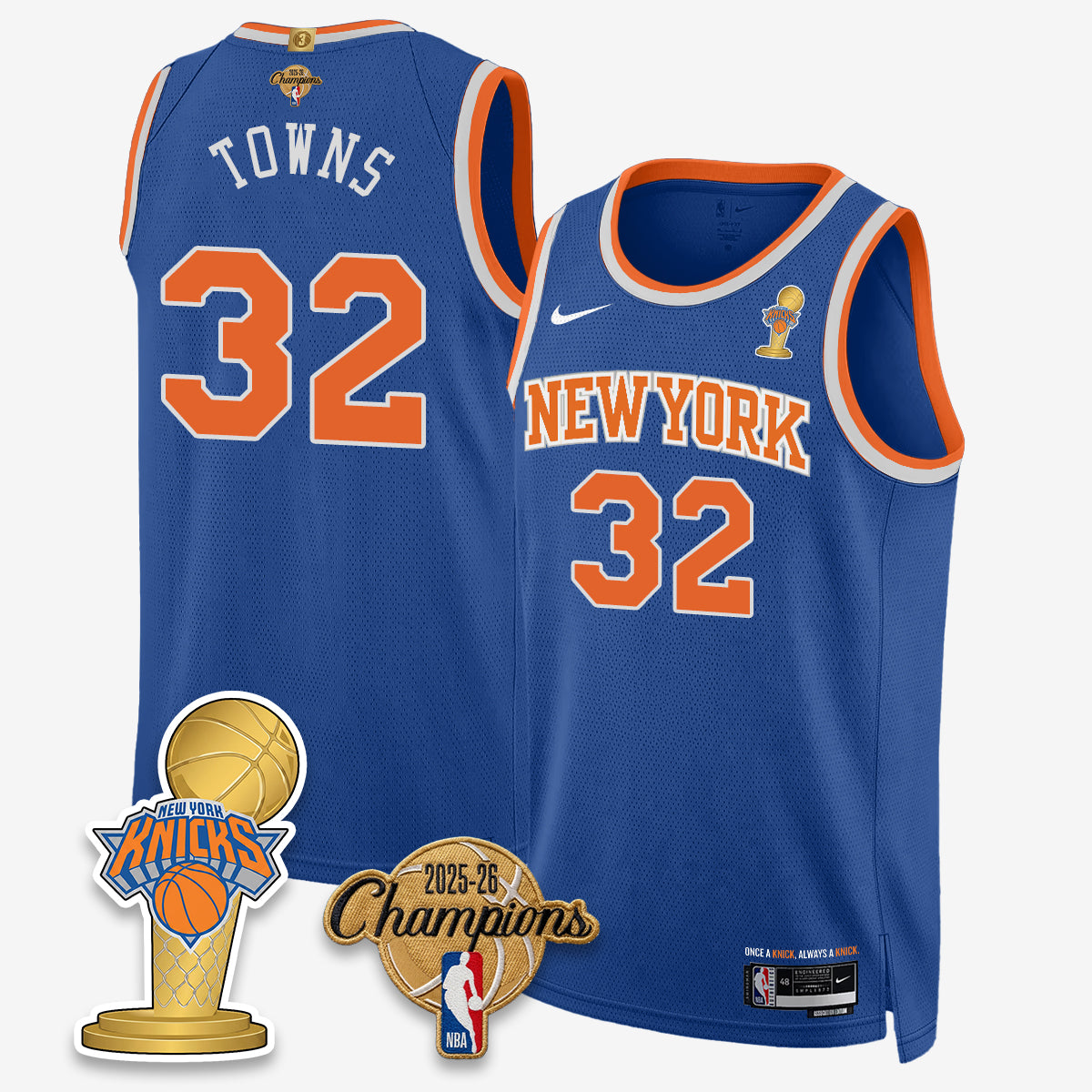 NYK 2026 Basketball Champions Vapor Jersey - Stitched-NQD