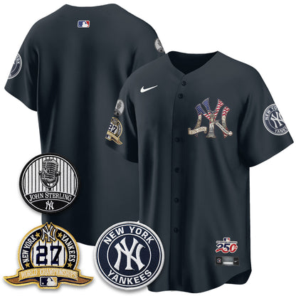 NYY Independence Day USA Vapor Limited Jersey - Stitched-NQD