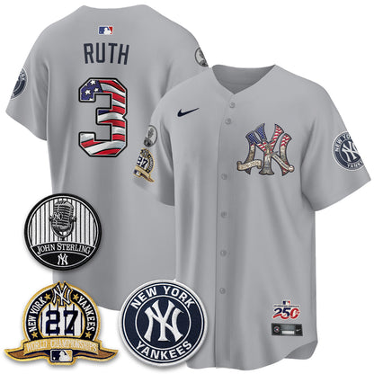 NYY Independence Day USA Vapor Limited Jersey - Stitched-NQD