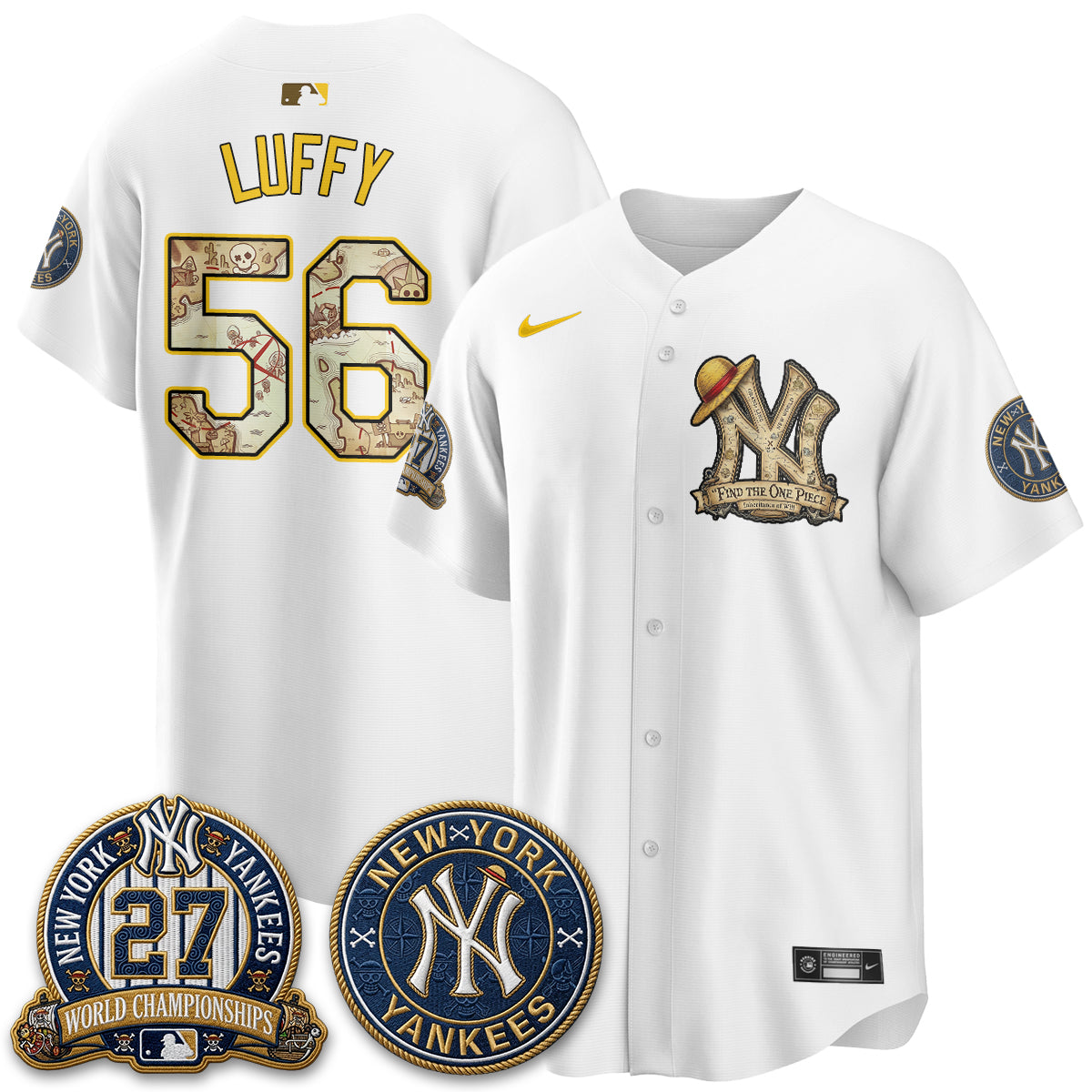 NYY x OP Japanese Cartoon Limited Jersey -  Stitched-NQD